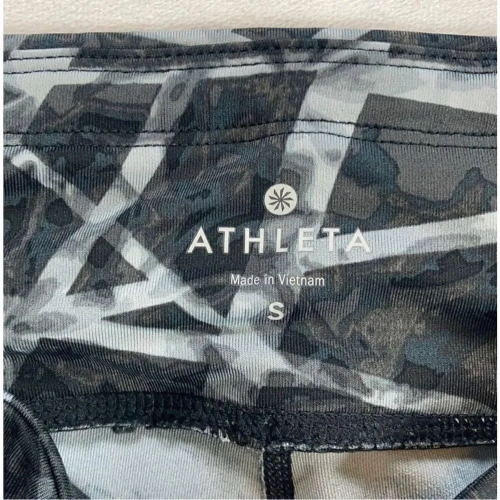 Athleta Floral Geo Sonar Leggings Slate Gray Size Small